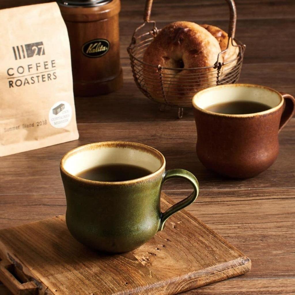 A Pair of 320ml Mino Ware Mugs In Brown and Made In Enjoy the Bitter and Rich Flavor of These Vintage The Natural Beauty of the Glaze Is Green. Japan.