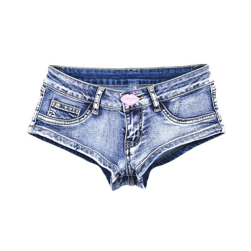 Tie-Dye Low-Rise Denim Shorts - Sexy Butt-Lifting Clubwear for Women