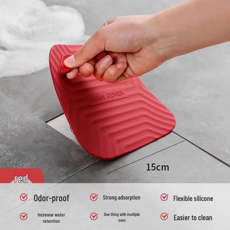 

Anti-Odor Floor Drain Cover for Bathroom, Kitchen, and Toilet красный