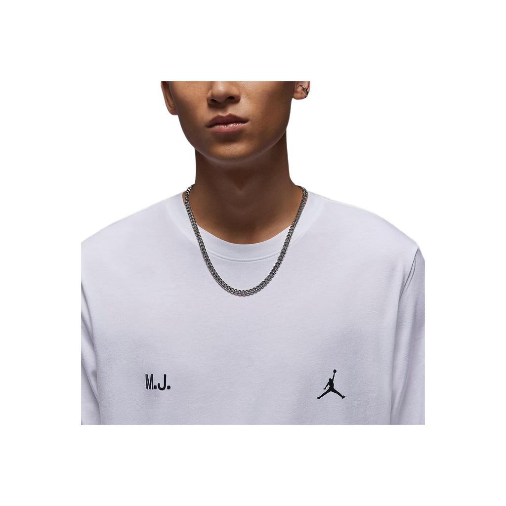 Jordan Comfortable Soft Versatile Long Sleeve T-Shirt Men Tops White Black FZ1935-100