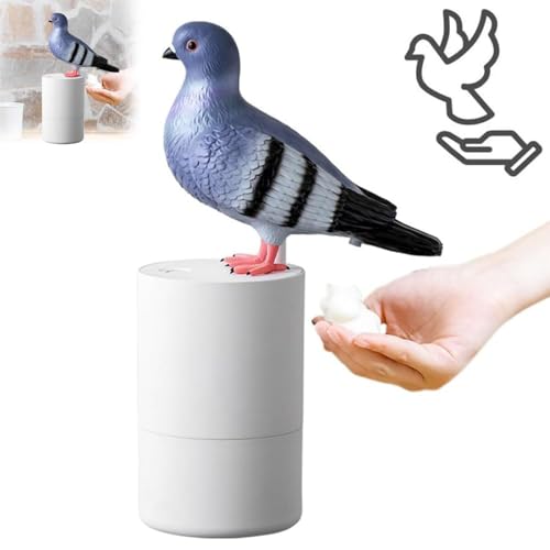 Automatic Foaming Soap Dispenser, Cute Pigeon Shape Touchless Induction Soap Dispenser with Refillable Function, Perfect Gift for Kitchen Bathroom Hal