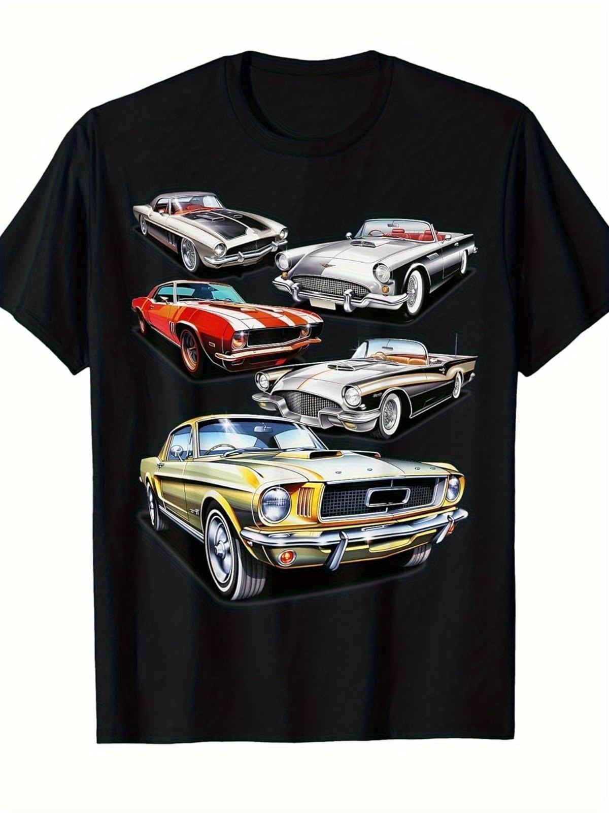 American Muscle Cars Vintage Classic Cars T-Shirt Same Style for Men And Wome S разноцветный