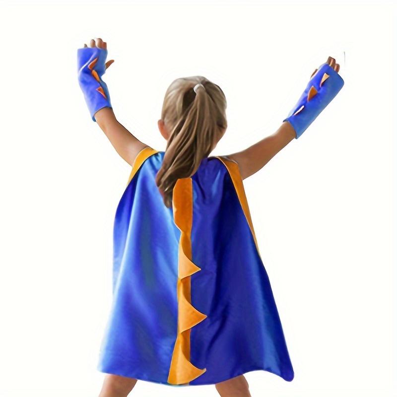 1 Stück Dinosaurier-Umhang für Kinder, Umhang, Dinosaurier-Umhang und Handgelenkschutz, Set mit Make-up-Kostüm-Requisiten, Halloween-Kostüm, Performance-Kostüme, Urlaubs-Performance-Kostüme