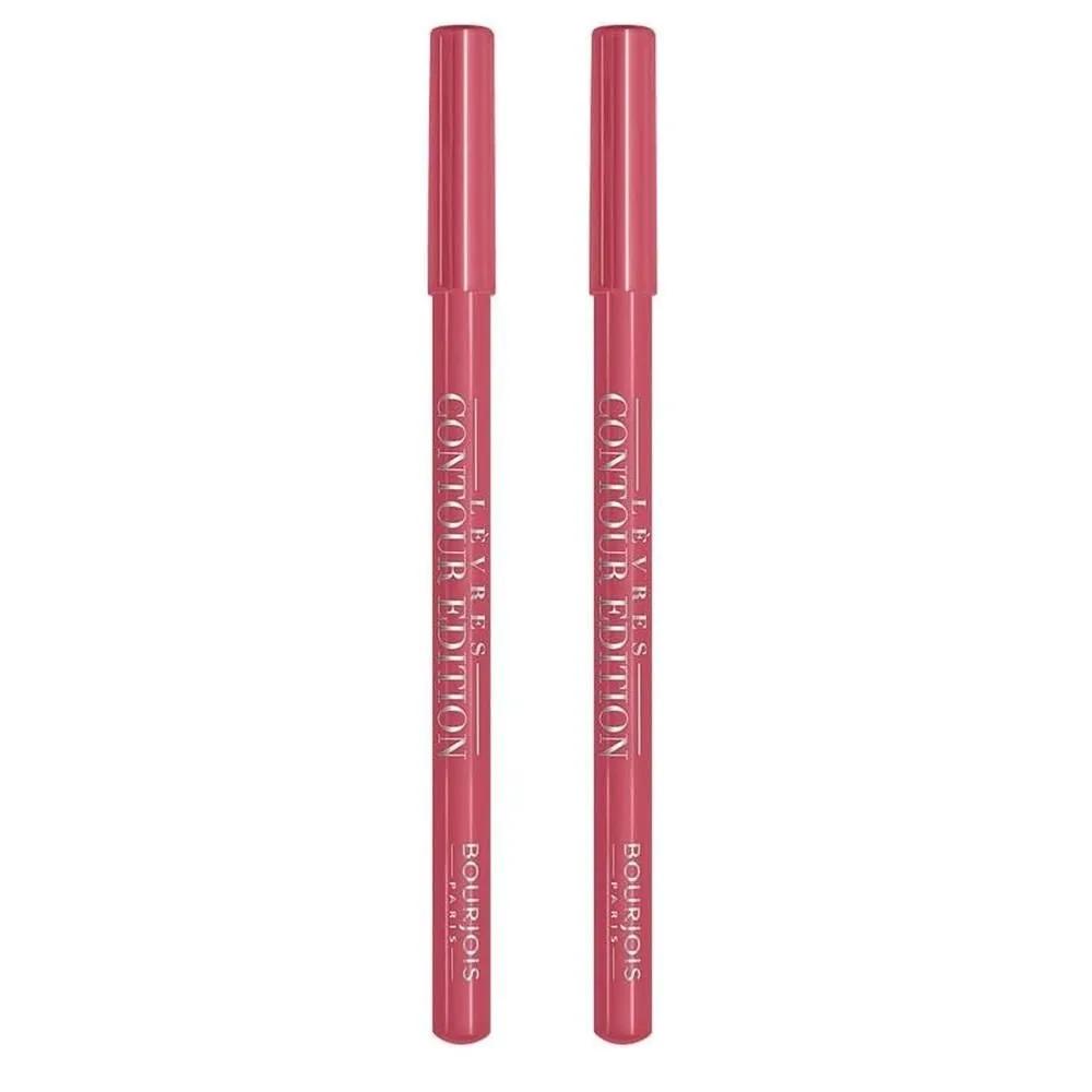 Bourjois 02 Cotton Candy Levres Lip Pencil 2-Pack Bourjois Levres Contour Edition Lip Liner and Pencil 2