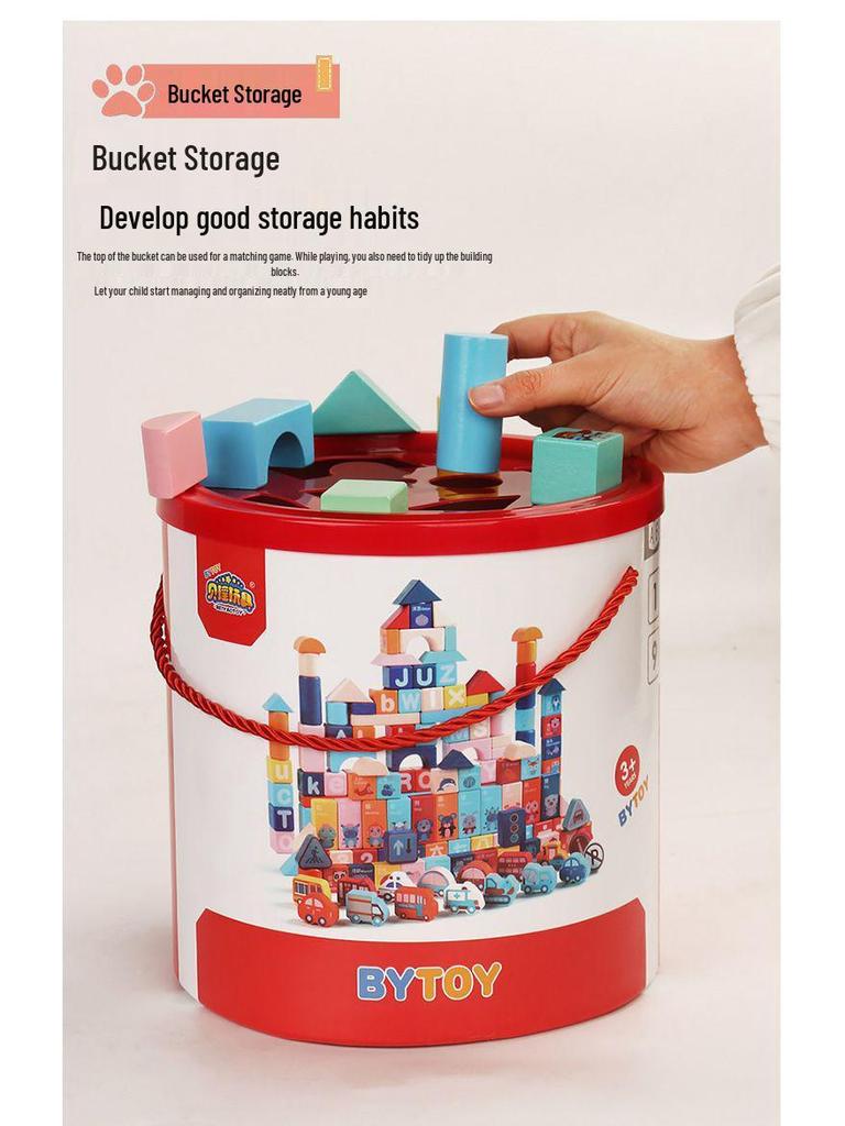 Children's Wooden Building Blocks & Puzzle Toys for Early Development (Ages 1-6)