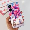 For Realme C55 4G Case 2023 Phone Cover Beautiful Flower Painted Soft Funda Clear Coque For Realme C55 2023 Bumper RealmeC55 Bag
