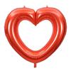 Ballon en Forme de Cœur Métallique Gonflable Réutilisable de 40 Pouces Ballons en Feuille Cœur Creux Guirlandes de Ballons Cœur Romantique Bricolage Anniversaire
