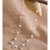 Eetit Korean Style Simulated Pearls Beads Chain Heart Drop Necklace for Women Fashion New Arrivals Chic Collar Jewelry Gala Gift