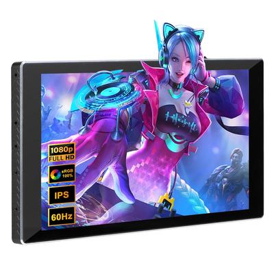 7-calowy Przenośny Monitor Dotykowy Mini Monitor IPS 1080P Wyświetlacz LCD Drugi Ekran Mały USB C HDMI do Gier i Lekki Ekran, (1920 x 1080) 60Hz,