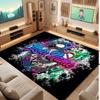 Music Theme Soft Crystal Velvet Rug Custom Name & Text Print Non Slip Floor Rug for Bedroom Living Room