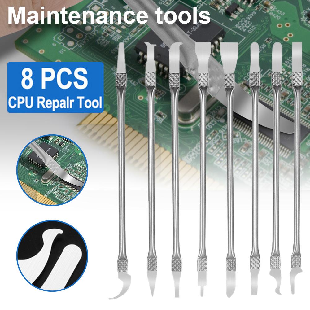 8Pcs/Set Multifunctional Portable Pry Opening Spudger For Repair And CPU Chip Laptop Disassembly Tool Metal Set