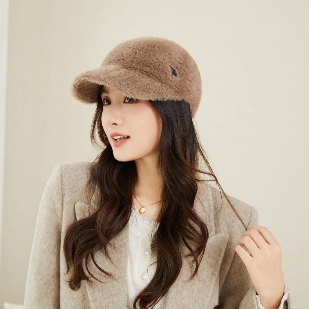 

Новая плюшевая повседневная женская бейсболка для зимы, универсальная корейская шапка, осенняя модная бейсболка, теплая Adjustable