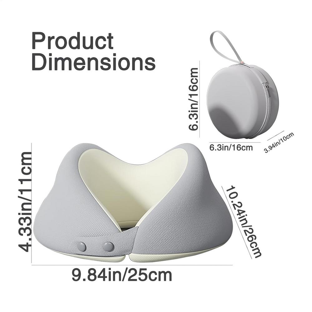 

Подушка для путешествий из пены с эффектом памяти 360 градусов для поддержки шеи Эргономичная Портативная Регулируемая Подушка для шеи в самолет С чехлом для хранения серый