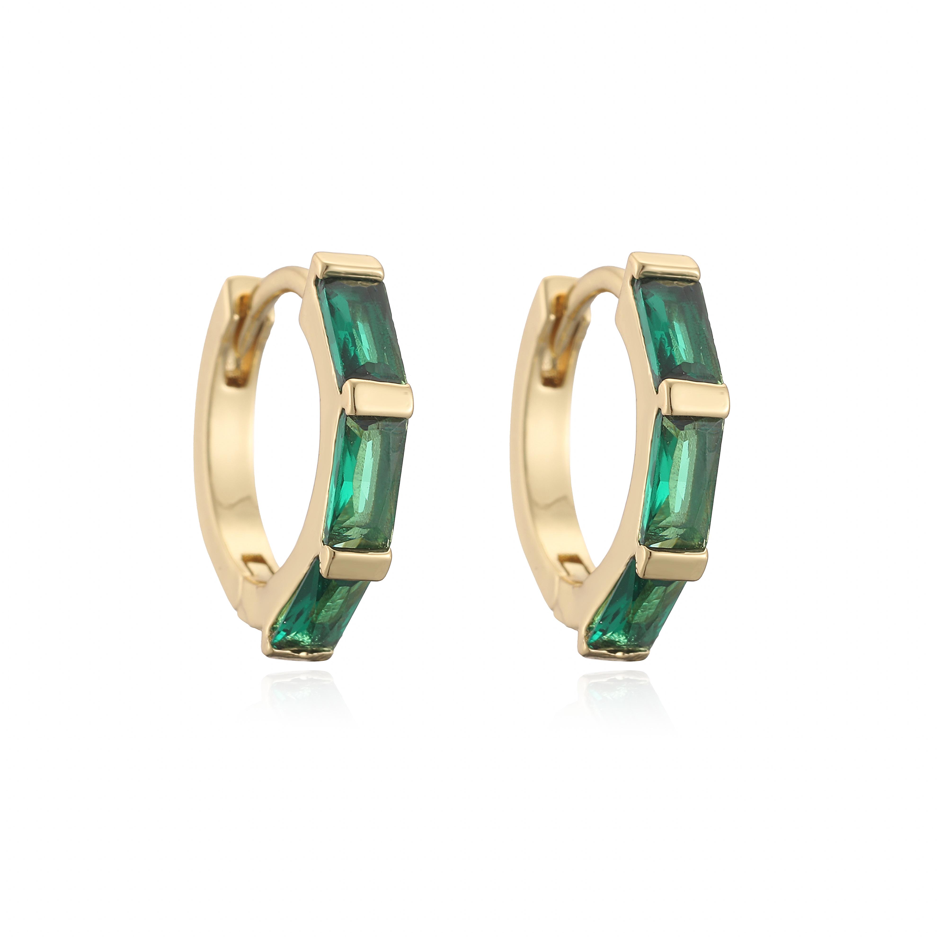 

Classic Design Women Hoop Earrings Full with Princess Square CZ Simple and Elegant Female Accessories Versatile Zircon