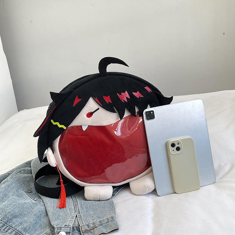 New super happy big two-dimensional girl funny visual backpack Hatsune future messenger bag