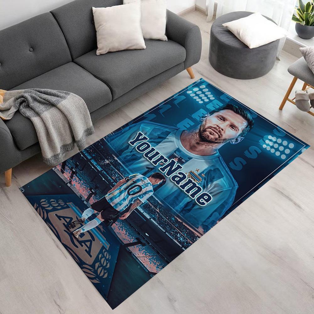 Messi Customize Text Carpet Perfect for Dining Room Outdoor Bedrooms Entryway Antislip Carpet Office home decor Wedding Party Gift