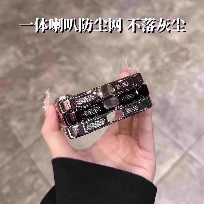Applicable to iPhone17proMax star glitter mobile phone case Apple 16 electroplated PC hard case 15 all-inclusive protective case
