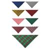 Dogs Checkered Scarf Pet Plaids Neckerchief Holiday Bandana Party Accessories