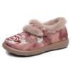 Women's Embroidered Beijing Style Slip-On Shoes, Breathable Low-Cut Comfort Flats with Soft Sole, Warm Traditional Cloth Shoes for Women