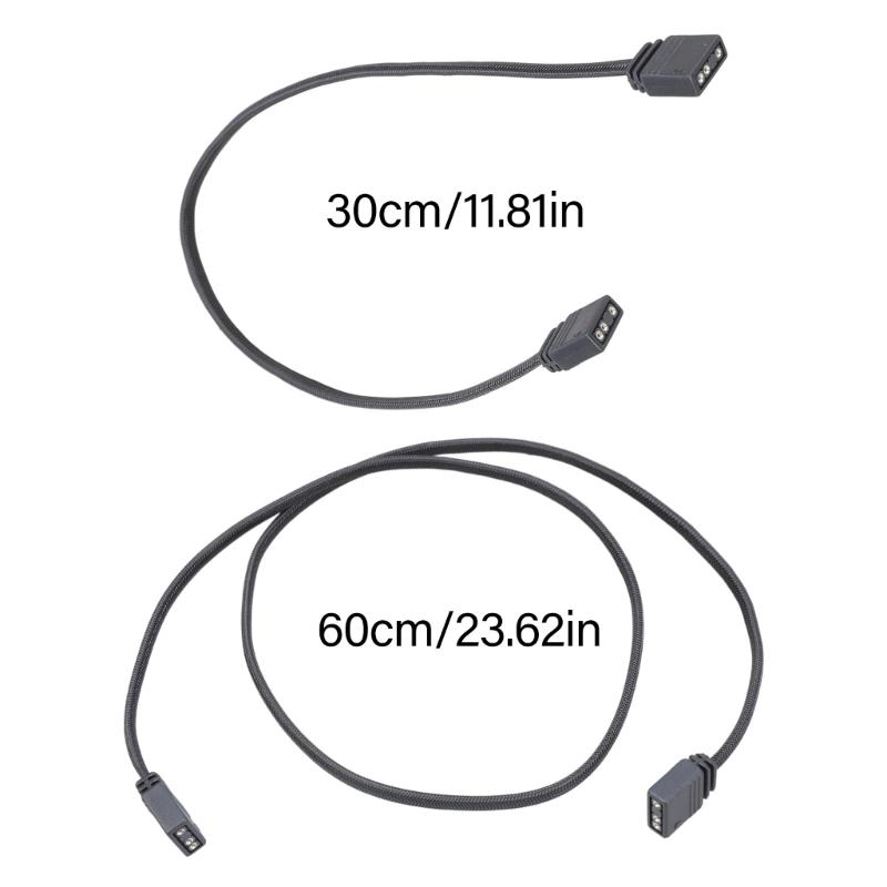 ARGB Splitter Extension Cable 30cm/60cm For ARGB Fans And LED Strips Compatibles 3 Pin Female Connectors