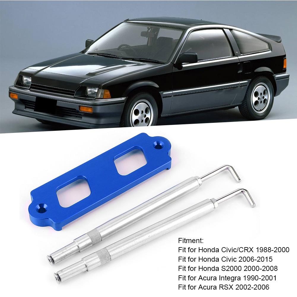 Battery Tie Down Kit Hold Down Rod Bracket with Hooks Fit for Honda Civic/ CRXBlue