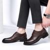 Large size men's shoes autumn men's single shoes business dress leather shoes trendy lace-up shallow mouth cowhide Doudou shoes