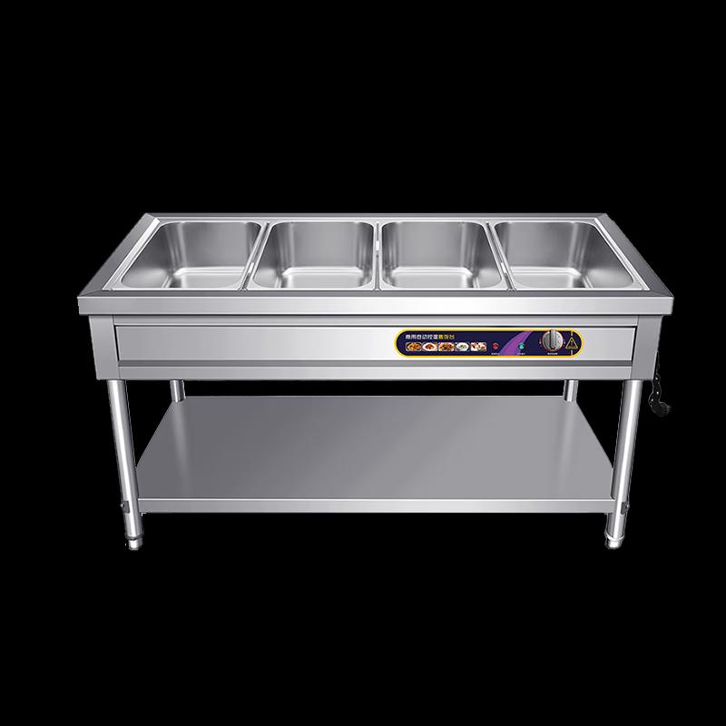 Commercial Stainless Steel 4-Compartment Food Warmer