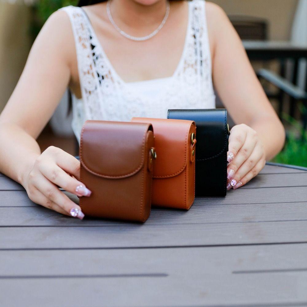 Waterproof Camera Storage Bag PU Leather Protective Lens Pouch Inner Pocket Shakeproof Camera Bag for RX100 HX90 HX50 Camera