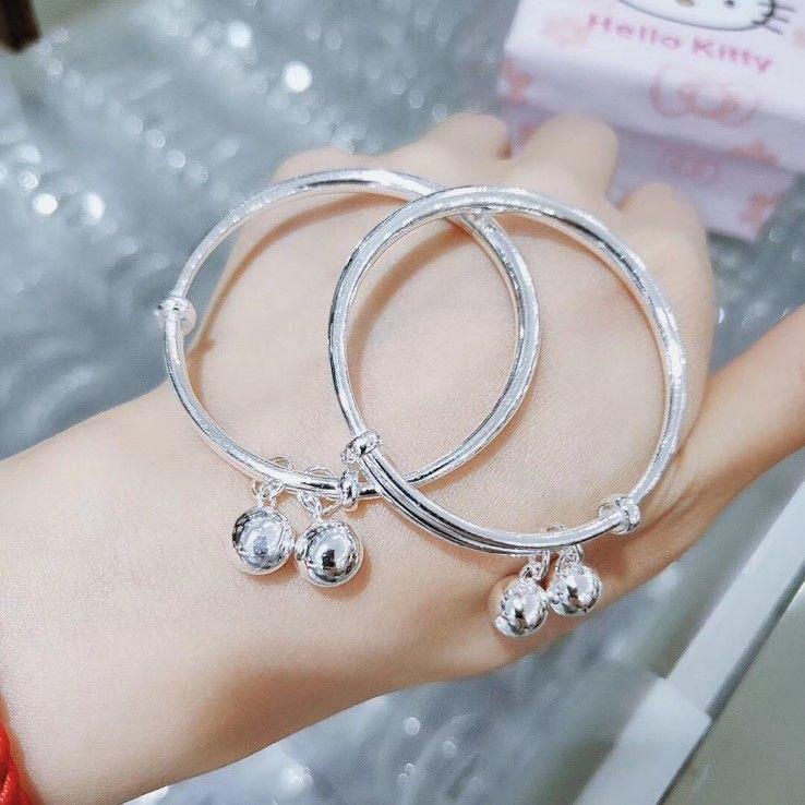 Step by Step Couple Bracelet with Engraving, Bell Bracelet for Best Friend, Miao Silver-Plated Adjustable Student Bracelet Gift