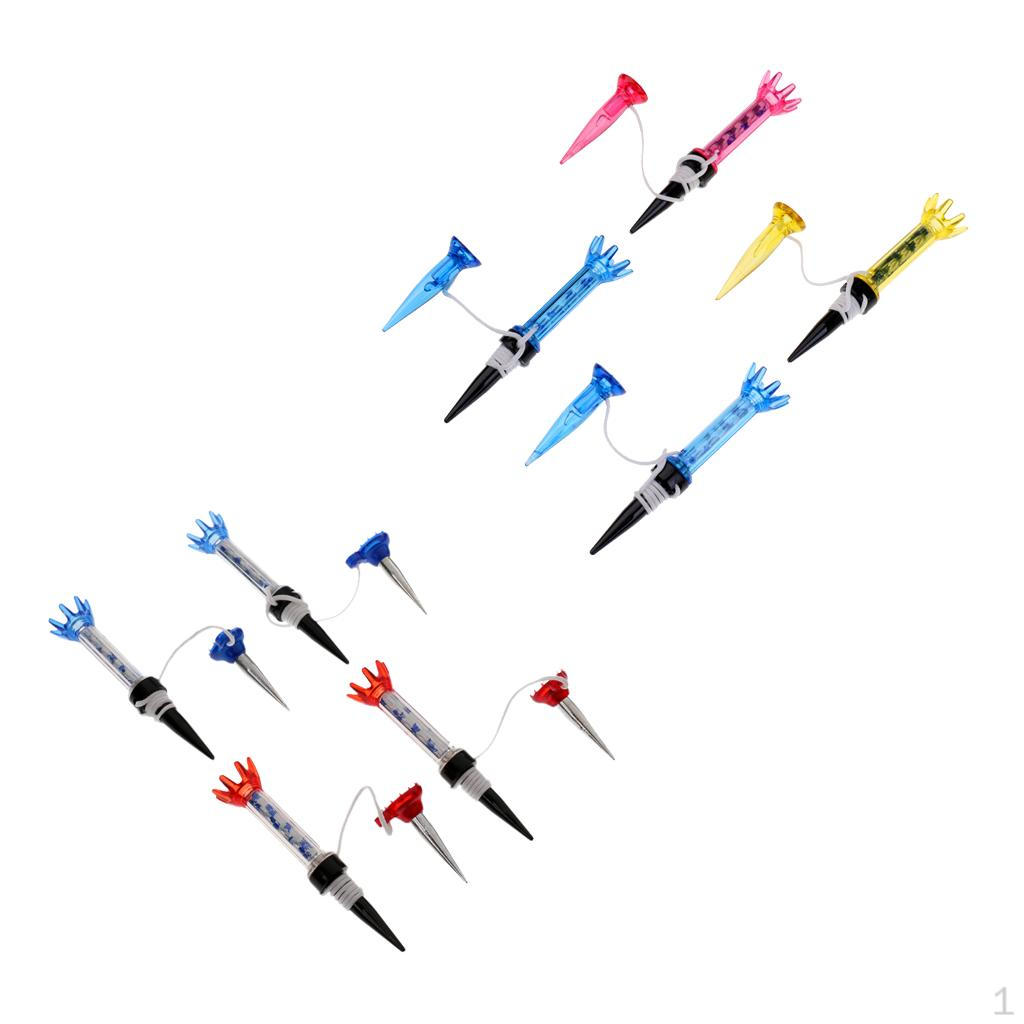 

8 штук 80 мм пластиковые магнитные профессиональные подставки для гольфа с якорем, случайные аксессуары