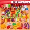 Mini Kitchen Pretend Play Playthings Barbecue Collection Children Cooking Simulation Food Multi Collection Christmas Present Ideal For Children