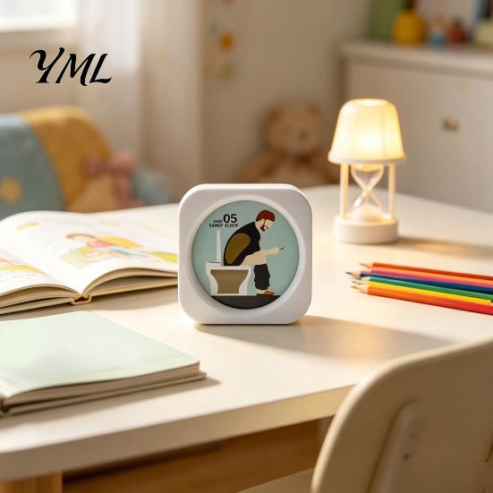 Praktischer Stressreduzierung Timer 5 Minuten Toiletten-Sanduhr, Lustige Badezimmer-Sanduhr mit kackendem Mann Küche Kurzzeit-Grafik, Visuelle Uhr
