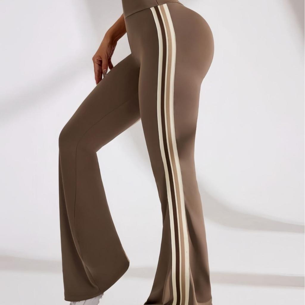 Casual Micro Flared Yoga Pants with High Waist Elasticity, Pilates Exercises, Abdominal Compression, Leg Shaping, and Quick Drying Flared Pants