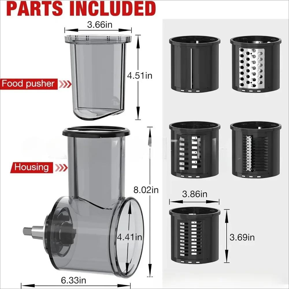 Vegetable Slicer Accessories Kitchenaid Big Knives Kitchen Sliced and Shredded Machine Caliber Vegetable Cutting Tool with Five