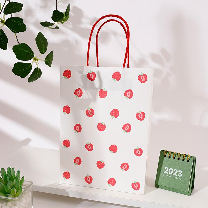 StoBag, Flowers Kraft Paper Bag, for Packaging Candy, Goodies, Gift, Birthday Favors, Kids Party, Wedding, Decoration, 12/30pcs