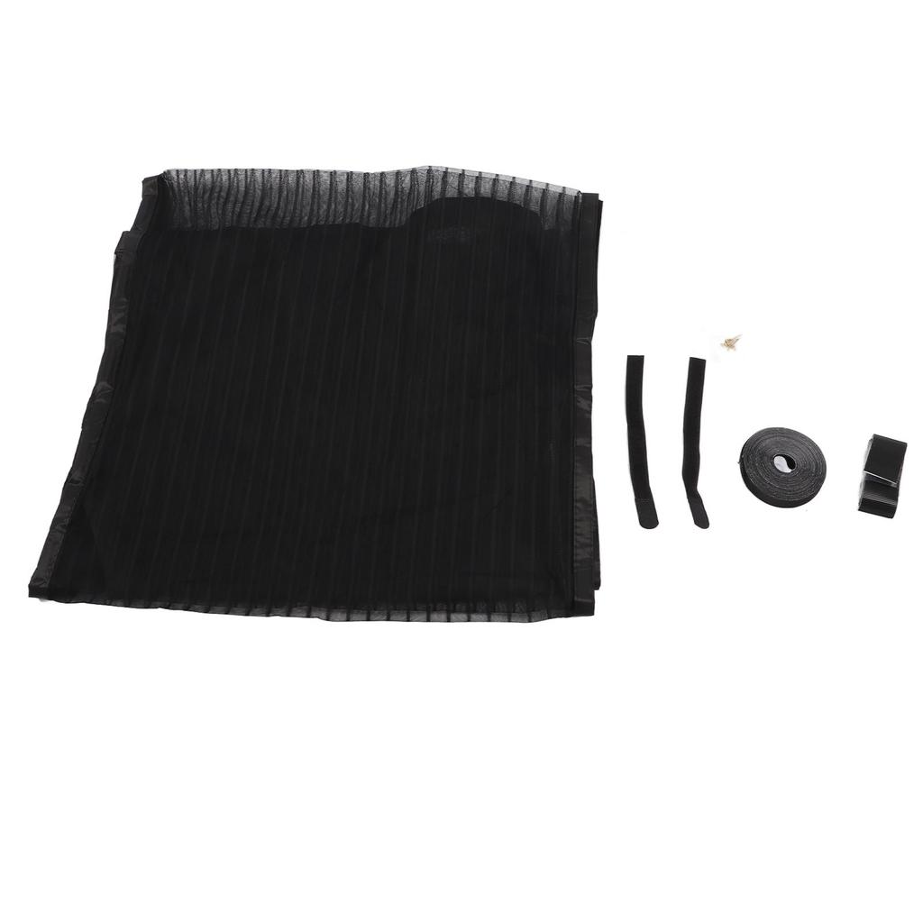 Magnetic Screen Door Polyester Breathable Door Mesh 120x210cm Hook and Loop Fastener for Home