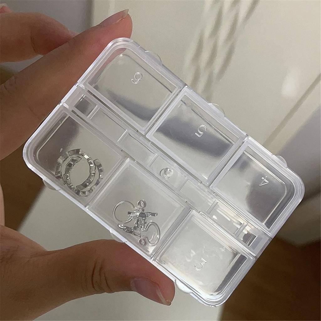 Schlanke reisefreundliche Schmuckschatulle mit 6 unterteilten Fächern für Nagellack, Bastelartikel, robustes Material