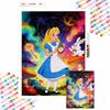 Diamond Painting Kit Full Diamond Round Alice Rabbit Decor Home Decor Craft Gift