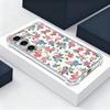 Blue Purple Flower Case For Samsung Galaxy S26 S25 S24 Ultra S23 S22 Plus S21 FE A54 A15 A25 A35 A55 A16 A26 A36 A56 A17 A37 A57 5G Clear Soft Cover