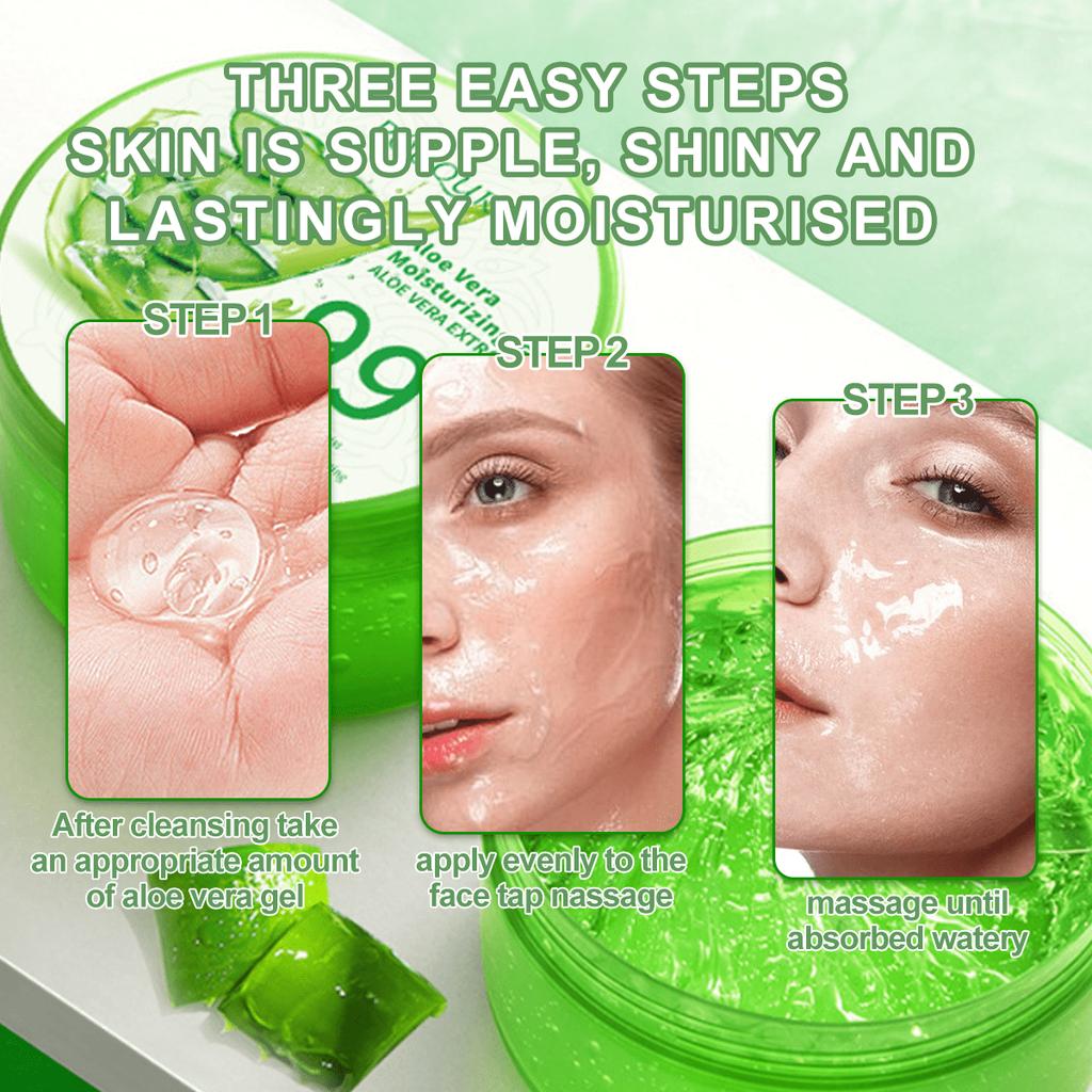 1pc/2pcs Mint Aloe Vera Soothing Gel, Contains 99% Mint Extract, Repairs Sunburned Skin, Moisturizes