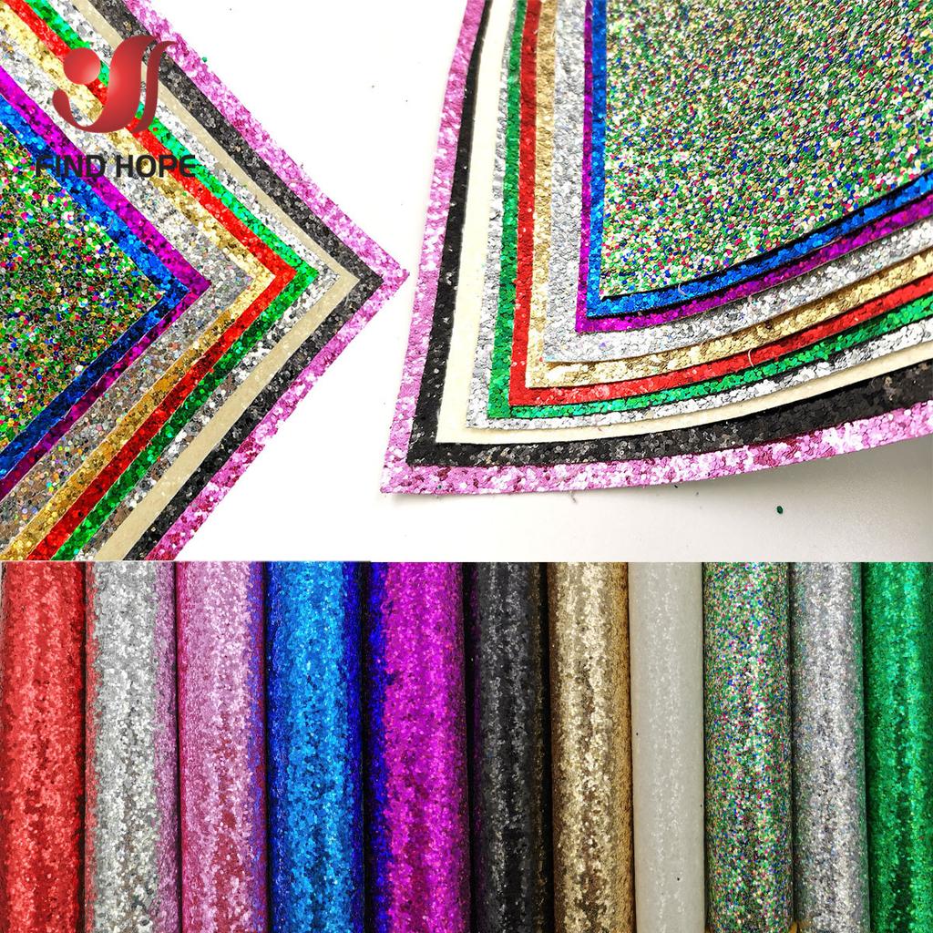 Sparkly Chunky Glitter Fabric Roll Rainbow Iridescent Vinyl Faux Leather Fabric Bow Craft DIY Earring Material Handmade