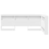 Storage Headboard with Shelf White 100 cm Engineered Wood