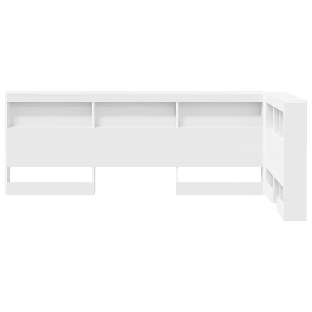 Storage Headboard with Shelf White 100 cm Engineered Wood