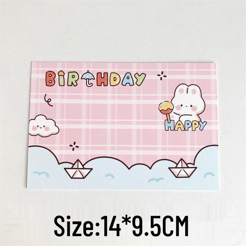 Exquisite Minimalist Cartoon Greeting Card - Christmas & Birthday Wishes