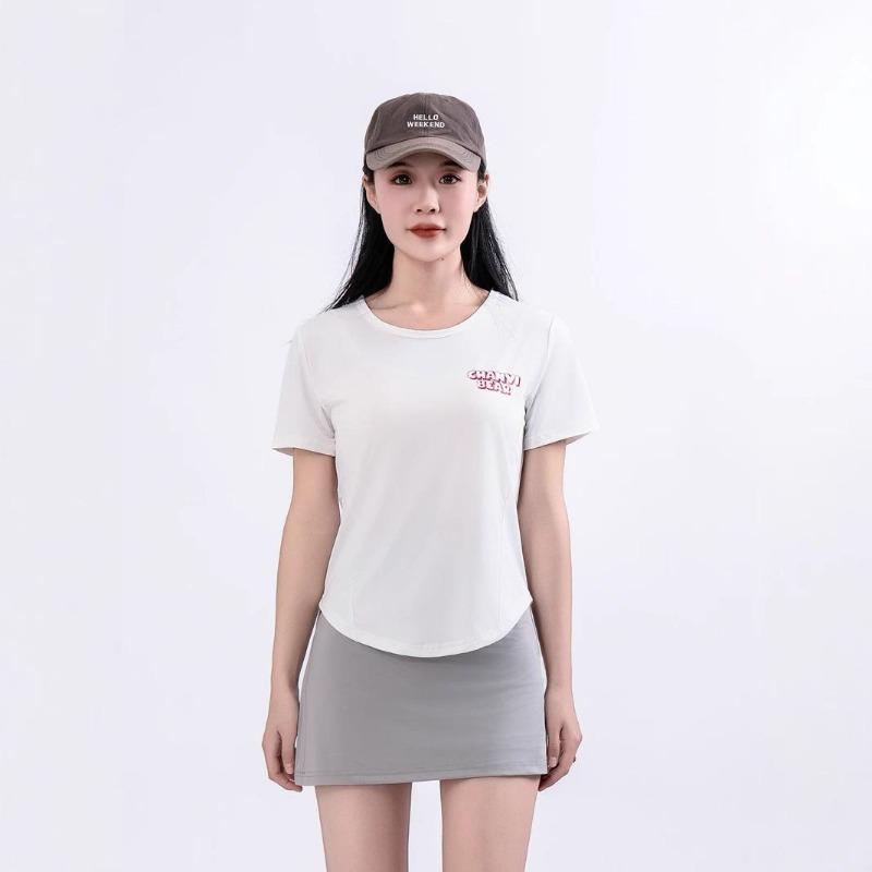 Sporty Short-sleeved Women's Thin Quick-drying Round-neck T-shirt, Slimming and Trendy Yoga Wear for Summer
