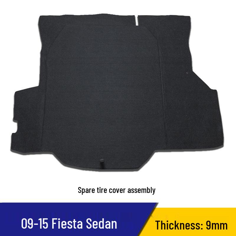 Ford Fiesta Hatchback/Sedan Rear Trunk Spare Tire Cover & Luggage Compartment Partition Mat