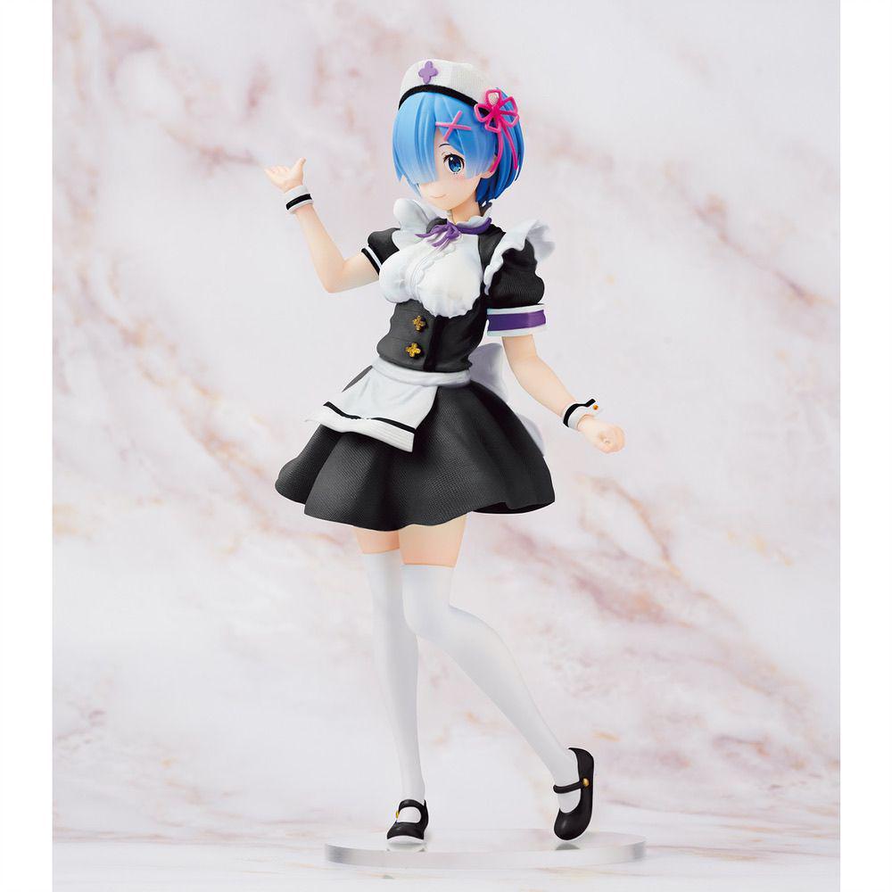 [USED] Re:Zero Rem Nurse Maid Figure, Approximately 23cm Tall, Overseas Figure