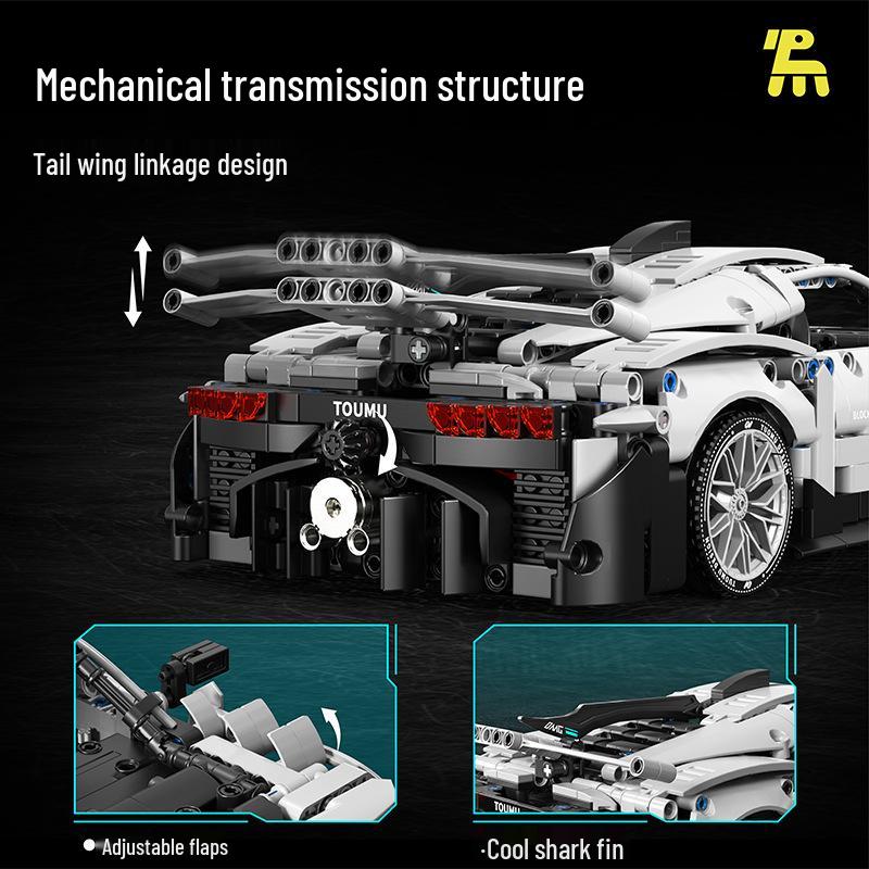 Tuomu T3014 1:8 Supercar Building Blocks: Advanced Adult Assembly Puzzle Model.