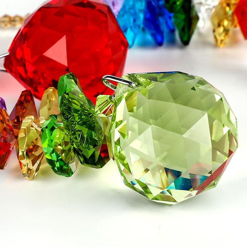 Pandantiv cu bilă de cristal suspendată, pandantiv cu bilă de cristal, copacul vieții, prismă de cristal pentru exterior și casă