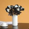 5Pcs Simulation Flower Bouquet Halloween Plastic Simulation Flower Office Decoration 5 Black And White Roses Bouquet Gothic Style